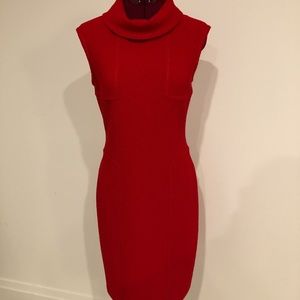 VintageWomen's Sz 4 St. John Knit Red Shift Dress